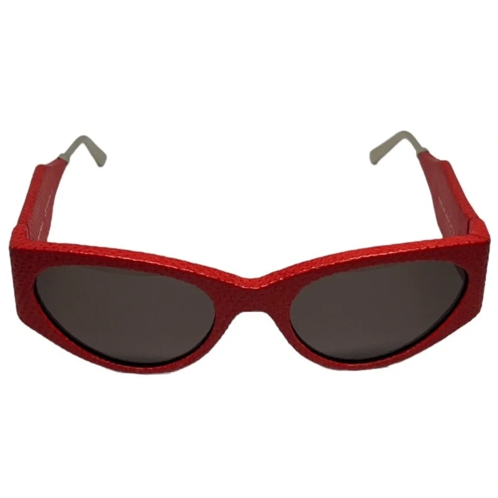Ferragamo Leather Oversized‎ Sunglasses OS